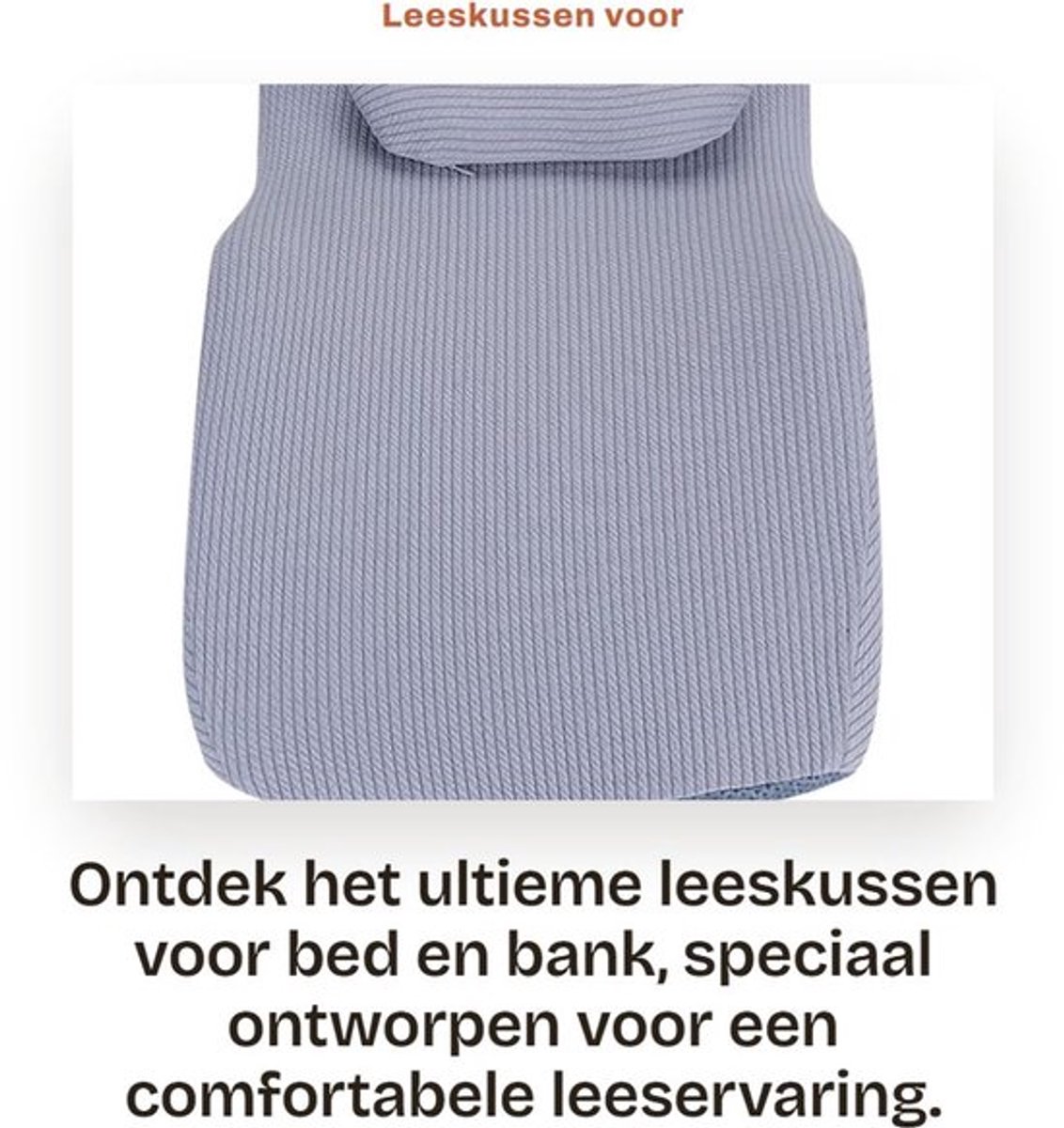 Leeskussen voor Bed en Bank - Wigkussen voor Beenverhoging - Traagschuim Neksteunkussen - Multifunctioneel - Comfortabel lezen - Geschikt...