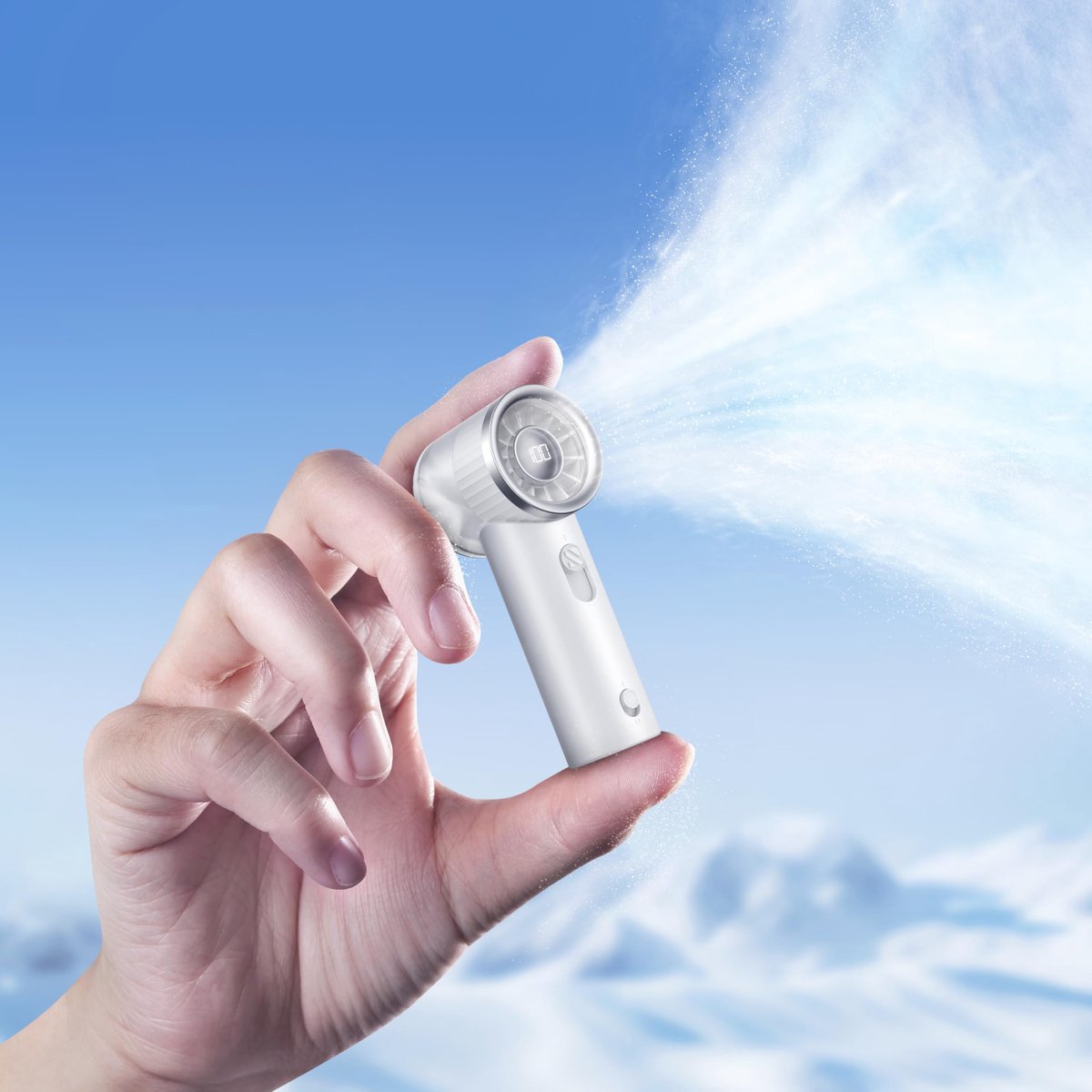 SnelShoppen - Mini Handheld Ventilator 2025 - Oplaadbare Persoonlijke Ventilator met LED Display - Krachtige Turbo met 100 Snelheden - Ideaal voor Out