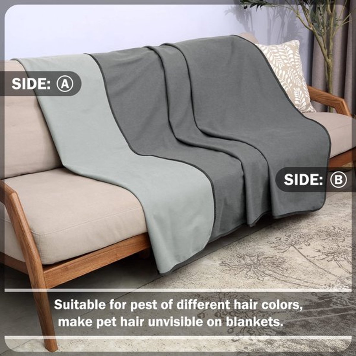 Deken Waterdicht - Plaid/Sprei - Knuffeldeken - Bankbeschermer - Fleece Deken - Afmeting 152x127cm - Huisdierdeken