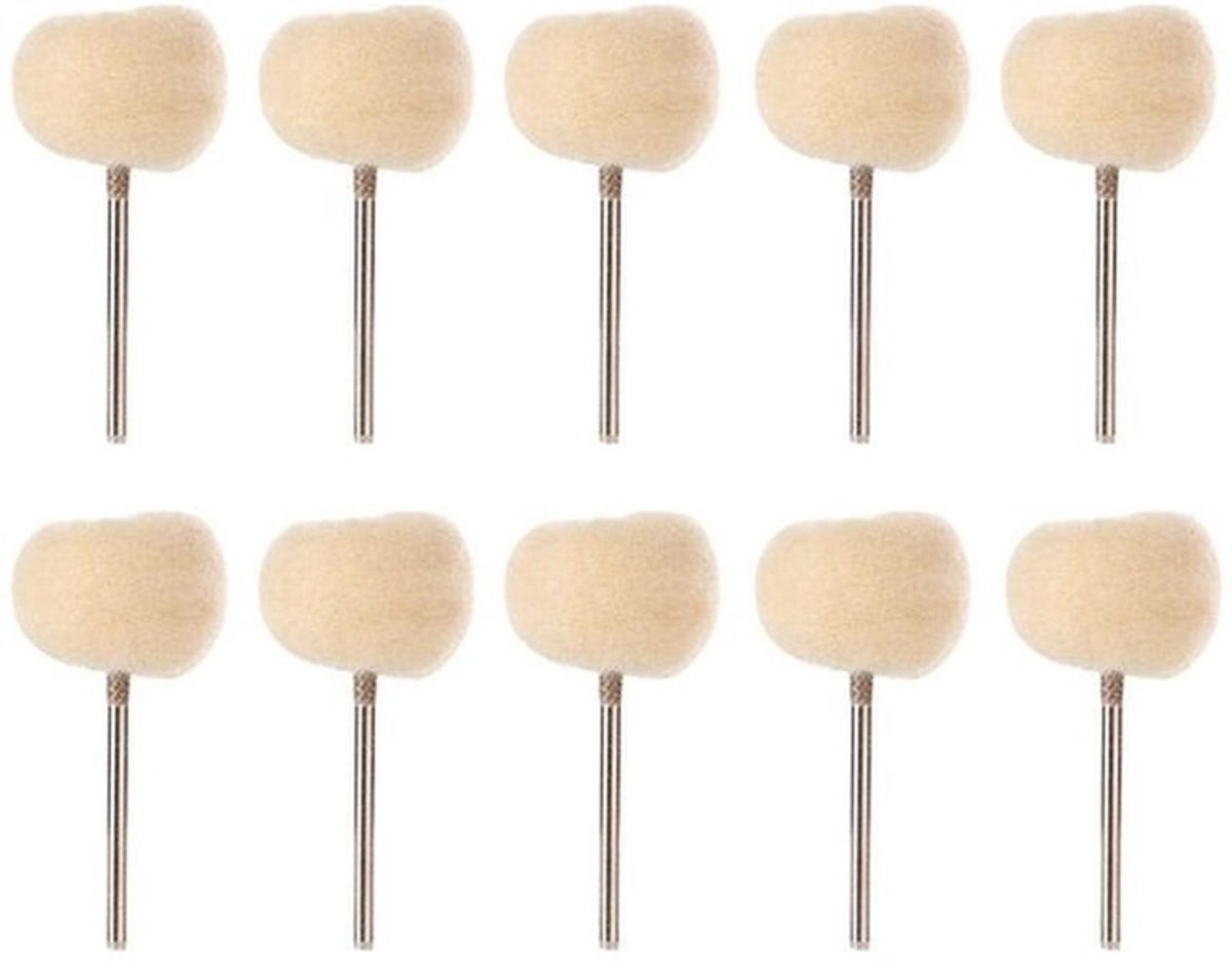 - Polijstwielen - 10 Stuks - Hoogwaardige Polijsting - 2.35 mm - Ultra Fijn - Voor Mini Boormachine - Ideaal voor Houtbewerking
