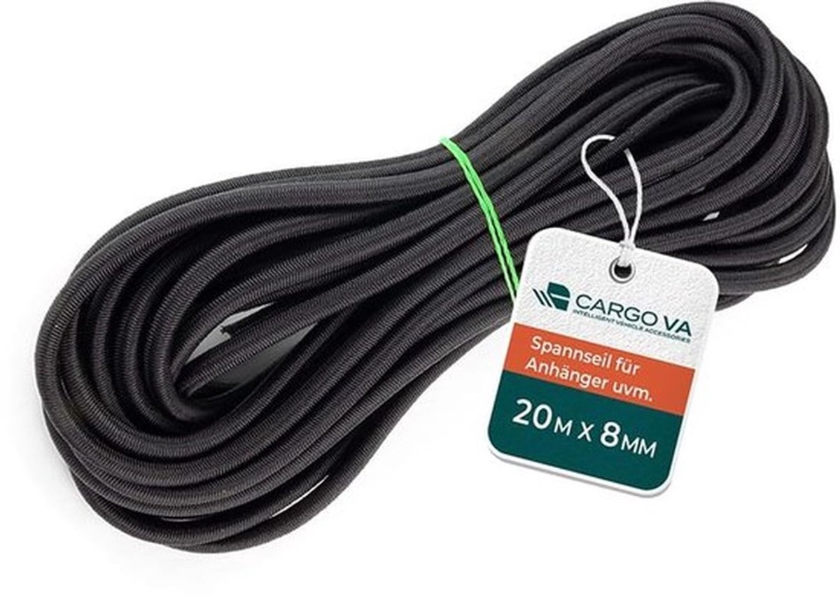 Spankoord Weerbestendig - Elastisch Koord - Aanhangernet 2x3m - Versterkt Net - Dekzeilhaken - 80% Rek - Elastisch Touw