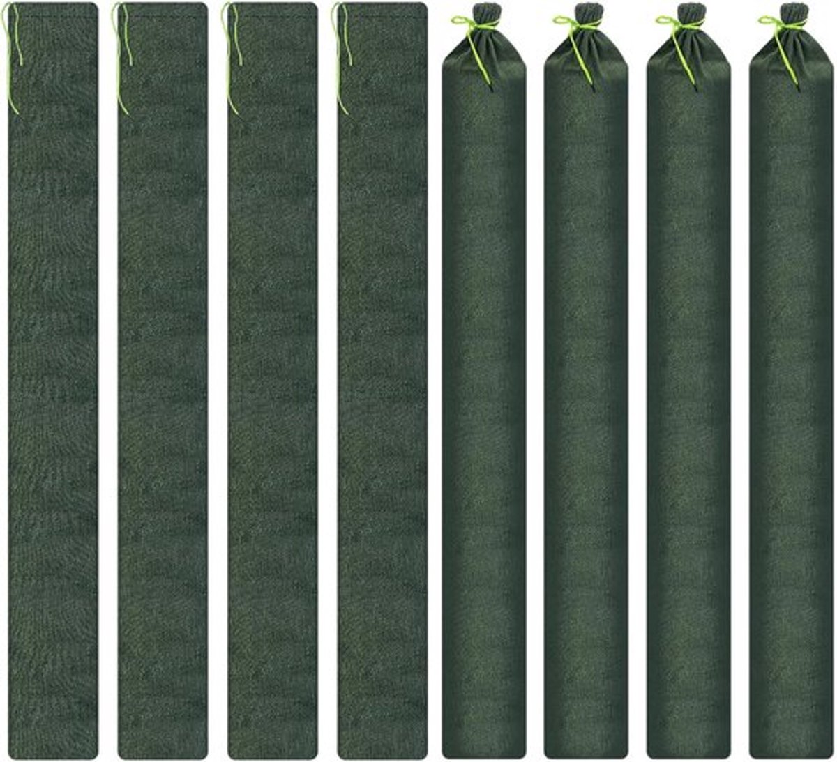 SnelShoppen - 8 Stuks Zandzakken voor Overstroming - 15 cm Lange Zandbuizen - Waterbarrières voor Buiten - Groene Canvas Zandzakken voor Overstromings