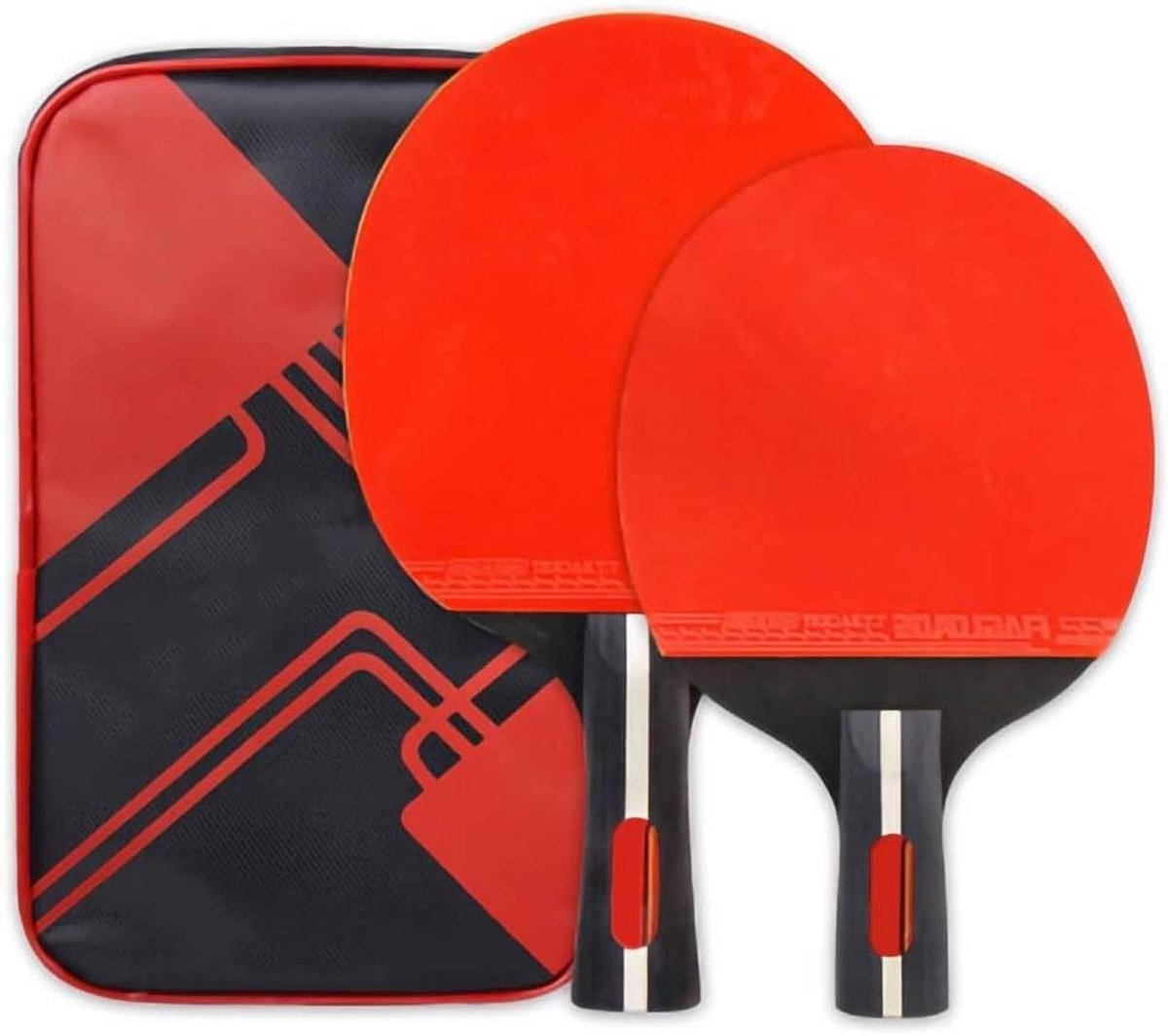 Tafeltennisbatjes - Pingpongpeddel Racket - Recreatie Training Wedstrijden - Balans Snelheid Controle - 5 Lagen Hout - 3 Sterren