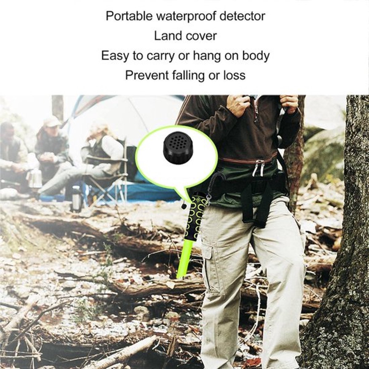 Waterdichte Metaaldetector Pinpointer met 360° Detectie - Handheld Pin Pointer Wand - Schatzoeker Tool met Zoemer, Trillingen en Geluidsmodi