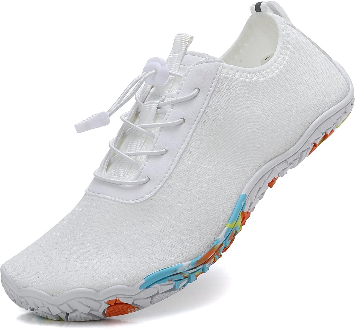 SnelShoppen - Lichte Antislip Witte Sportwaterschoenen Dames EU 41 - Ideaal voor Strand, Zwemmen, Watersport en Recreatie