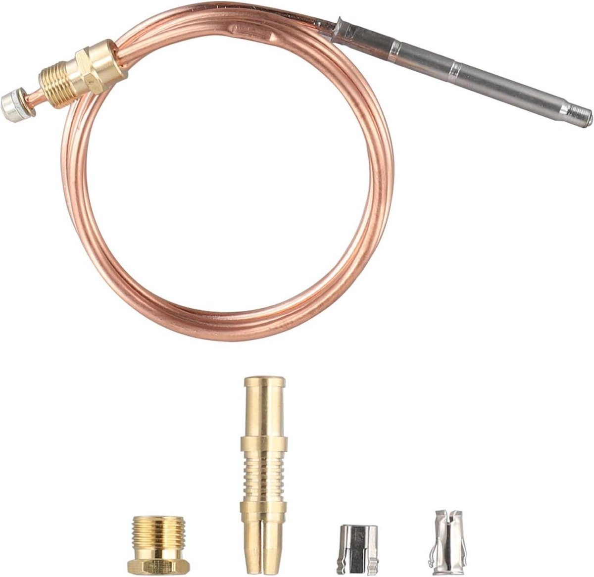 Vervangend Thermokoppel - Ontstekingskabel Brandersensor - CV Ontsteking Reparatie - Hoge Temperatuur Bestendig - 914 cm - Goud