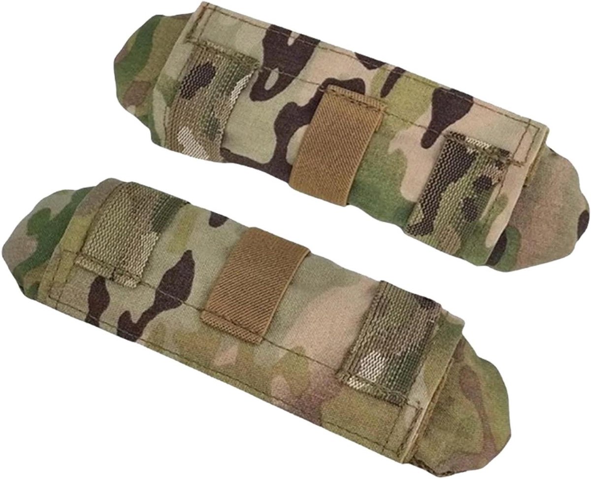 Schouderband Pads - Comfort Kussen Pads - Wandelen Backpacken - Verstelbare Bevestiging - Past op 2" banden - Camouflage
