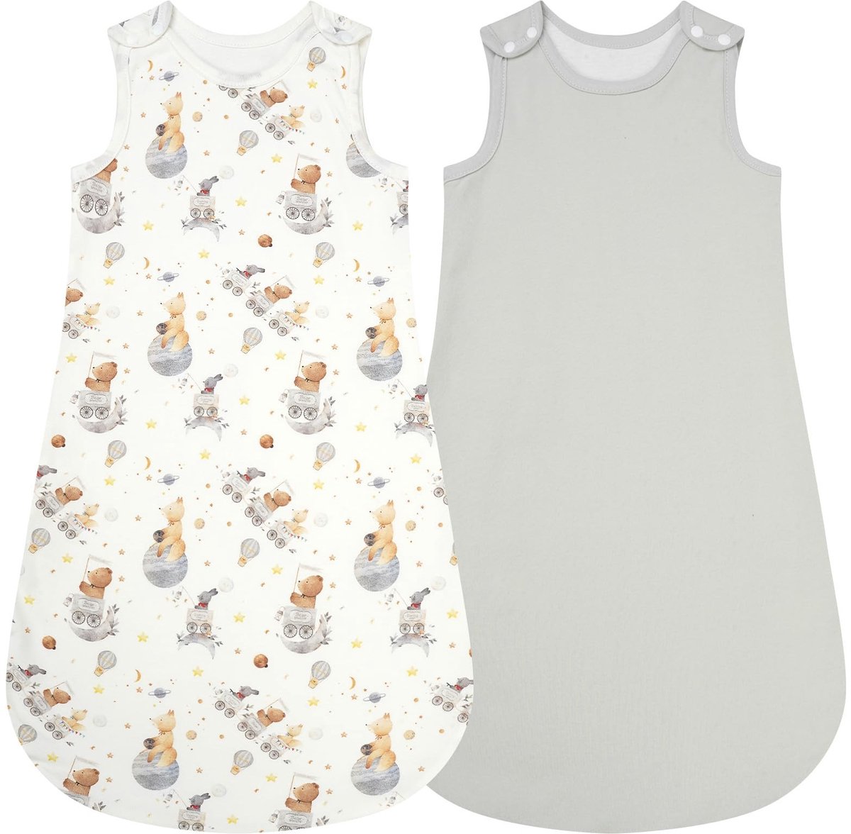 Dailygoods - Baby Slaapzak 1 Tog van 100% Katoen, 2-Pack voor 6-12 Maanden