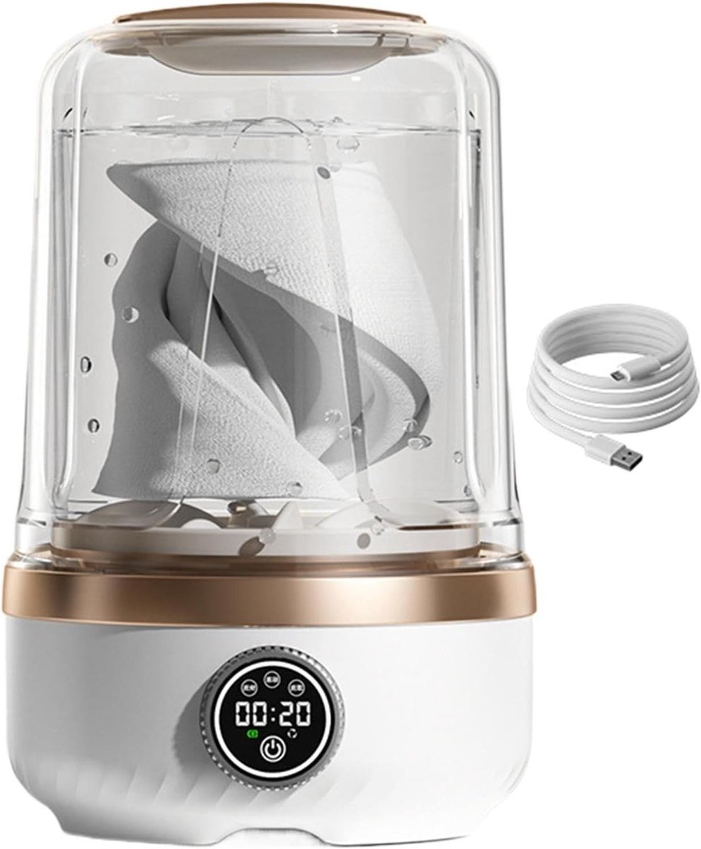 Mini Wasmachine Draagbare Wasmachine Kleding Reinigen 3 Instelbare Modi 2L Capaciteit Wit