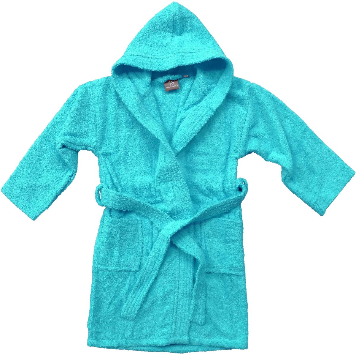SnelShoppen - Badjas voor Kinderen, Uniseks, 100% Katoen, Oeko-Tex®, Zacht Pluche, Met Capuchon, 2 Zakken, Ideaal voor Jongens en Meisjes, Perfect voo