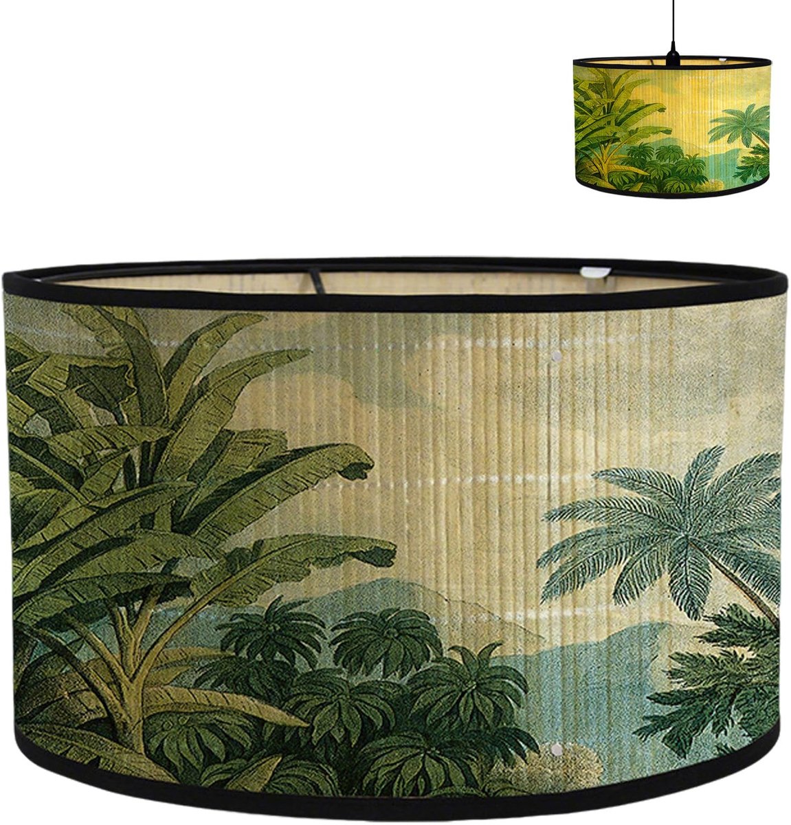 SnelShoppen - Handgemaakte Stoffen Lampenkap Linnen Ø 30 cm x H 20 cm voor Staande Lamp, Hanglamp en Tafellamp, E27-fitting, Verblindingvrij, Kleur H