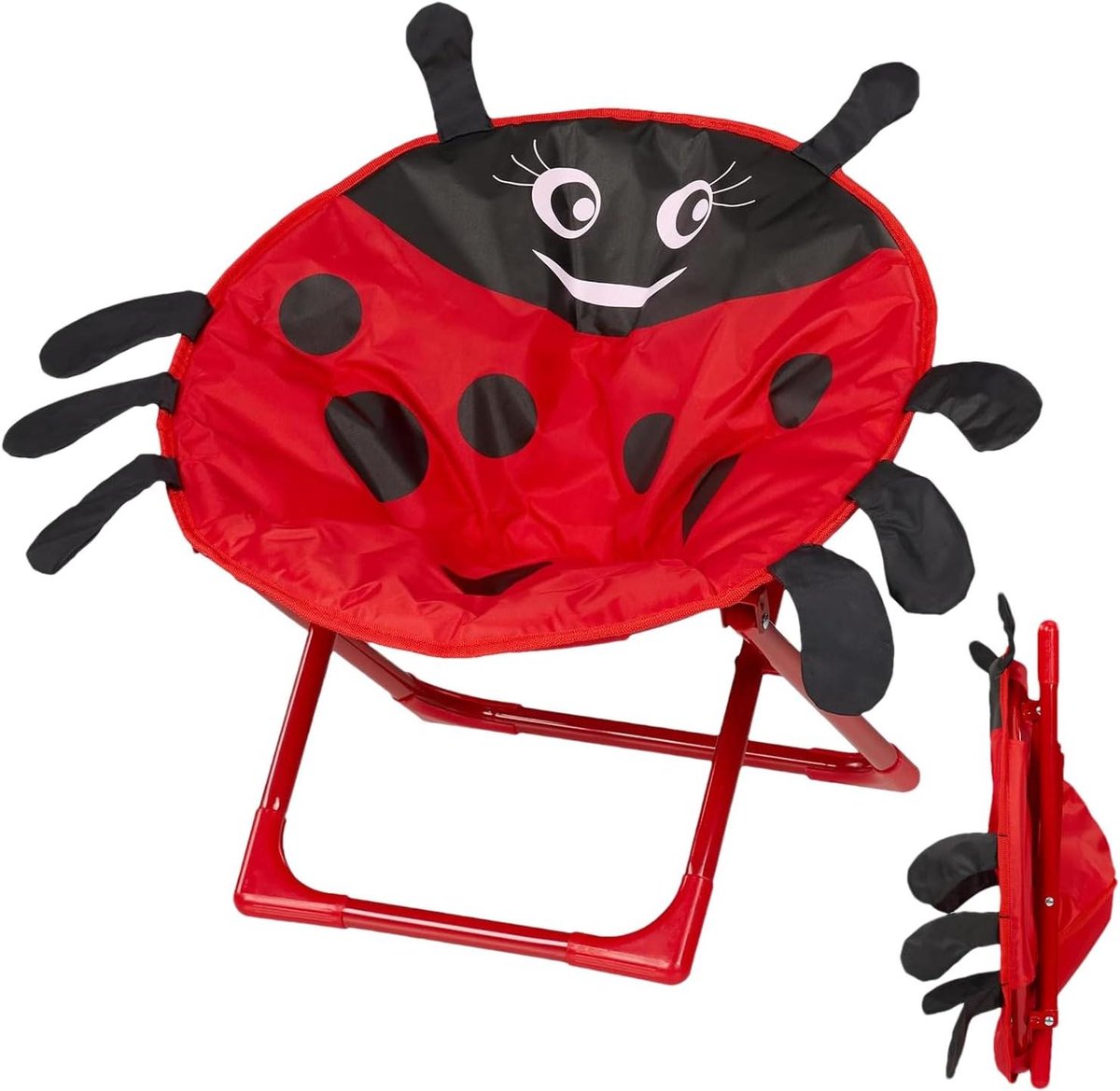 Vouwstoel Lieveheersbeestje - Kinderstoel Opvouwbaar - Buiten Spelen - Ergonomische Rugleuning - 40 x 510 x 40 mm - Multicolor