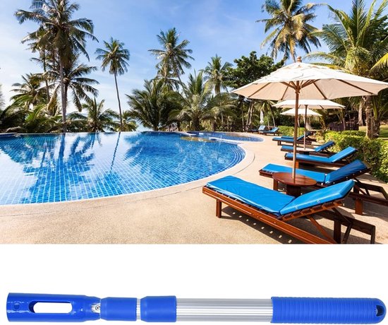 Telescopische Zwembadpaal - Verstelbare Stok - Zwembad Onderhoud - Aluminium Legering - 445-88 cm - Zilver — afbeelding 2