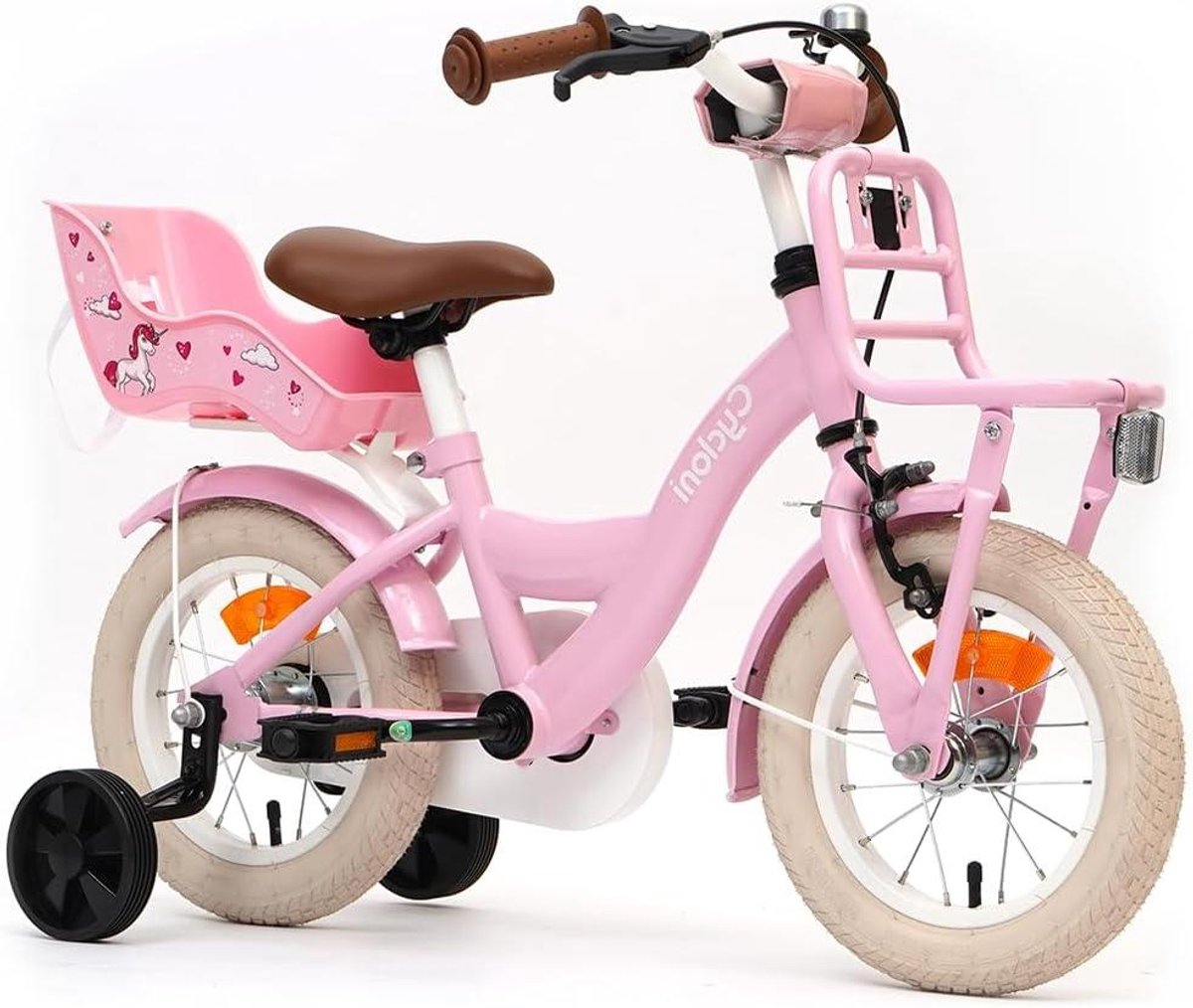 Kinderfiets 16 Inch Meisjesfiets Kind Leren Fietsen Inclusief Zitje 16 Inch Roze