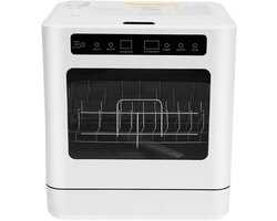Tafelvaatwasser - Mini vaatwasser - Keuken schoonmaken - Vier reinigingsprogramma's - 6-8 borden - Wit