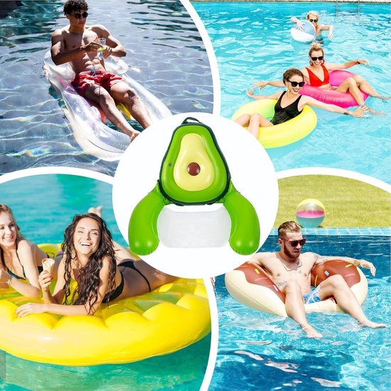Opblaasbare Zwembad Float - Water Luchtbed Hangmat - Zomerse Ontspanning - Ontspannend Mesh Zitje - 70 cm - Groen — afbeelding 3
