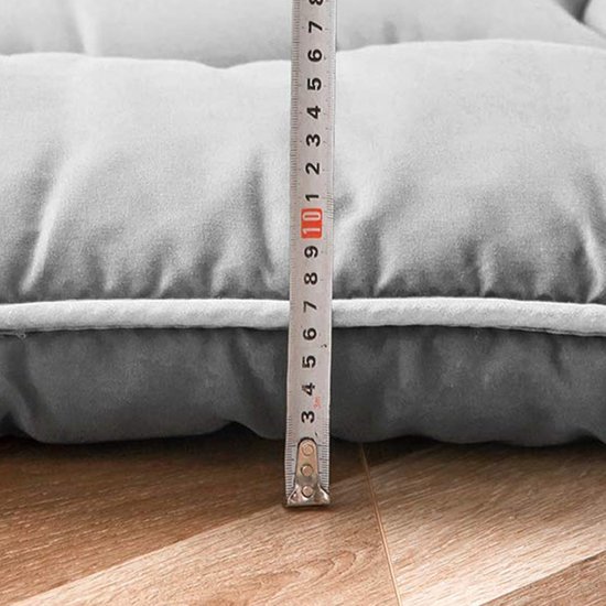 Opvouwbare Matras - Japanse Vloermatras - Comfortabel Slapen - Extra Dikke Vulling - 90x200cm - Grijs — afbeelding 4