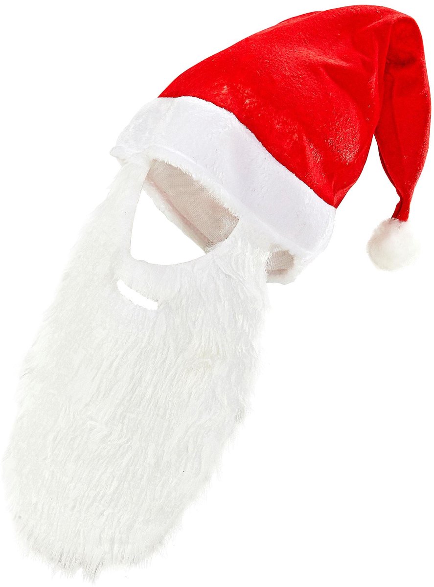 Kerstartikelen kerstmuts met baard