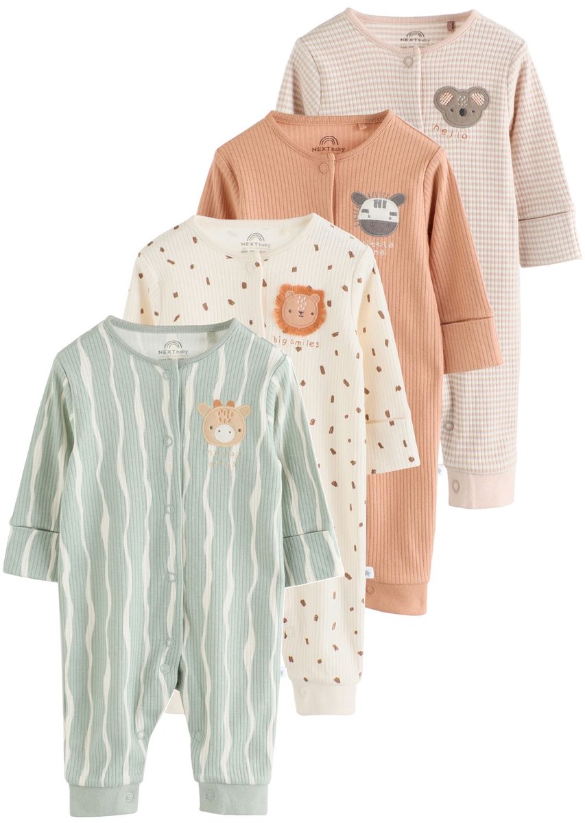 Next - Jongens - Set van 4 babypyjama's - Groen