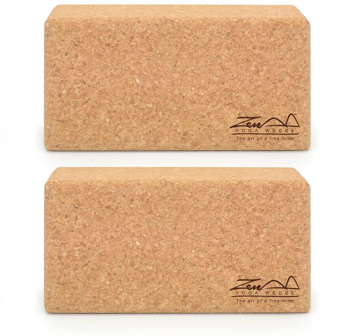 SnelShoppen - Kurk Yoga Blokken Set van 2 - Antislip Grip - 100% Natuurlijk Materiaal - Professionele Yoga en Pilates Stenen voor Thuis Oefeningen en