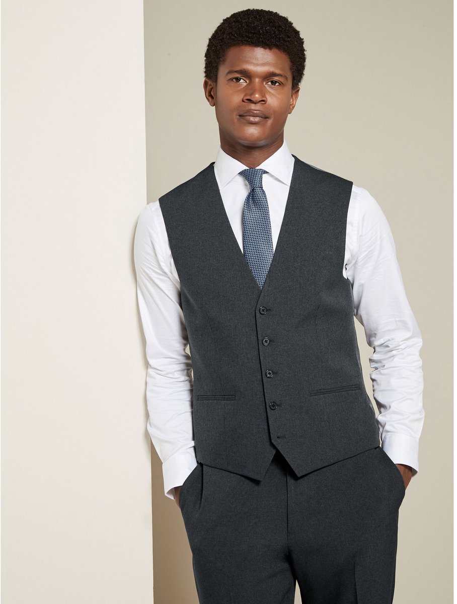 Next - Heren - Basic gilet met standaardpasvorm - Grijs