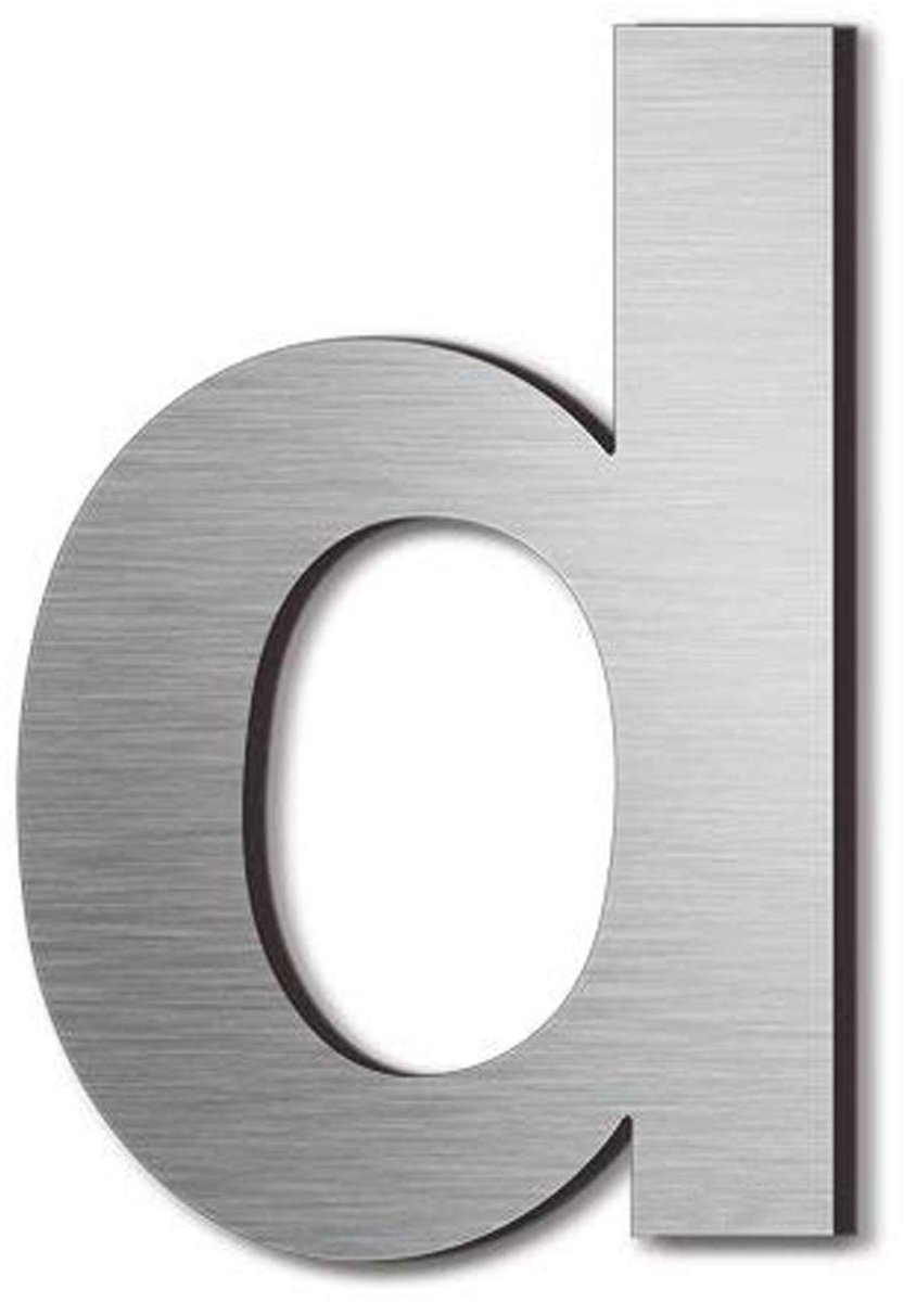 Dailygoods - Huisnummer 4in van Roestvrij Staal - Modern en Duurzaam