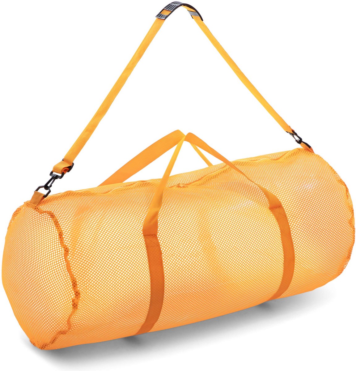 Dailygoods - Mesh Zipper Duffle Bag met Verstelbare Schouderband - Ideale Gymtas voor Sport en Reizen, 38 x 91 cm