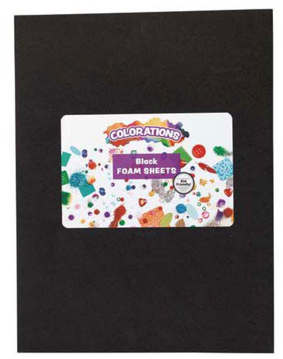 Colorations - Foam Vellen Zwart, 10st.