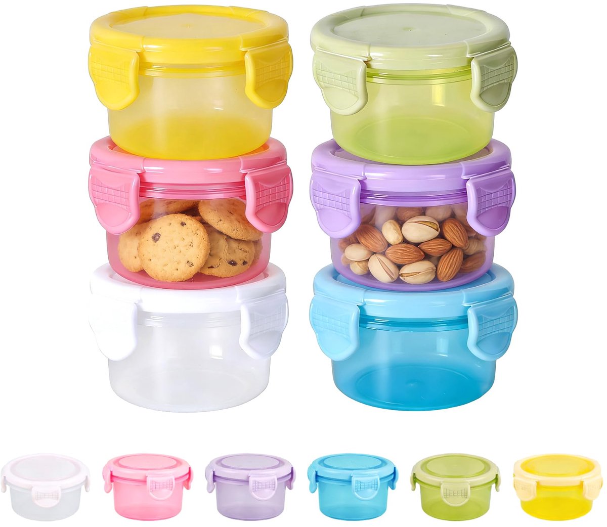 Dailygoods - 12 Stuks Mini Vershoudbakjes Met Deksel - Ideaal Voor Snacks en Babyvoeding