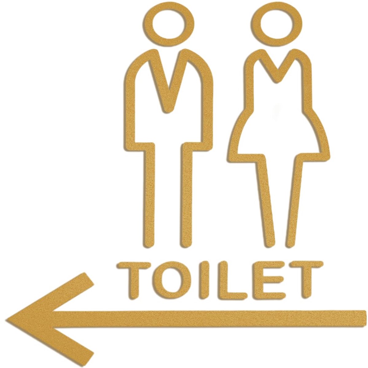 Dailygoods - Acryl Toilettenplaat met Zelfklevende Sticker voor Gastentoilet (Goud)