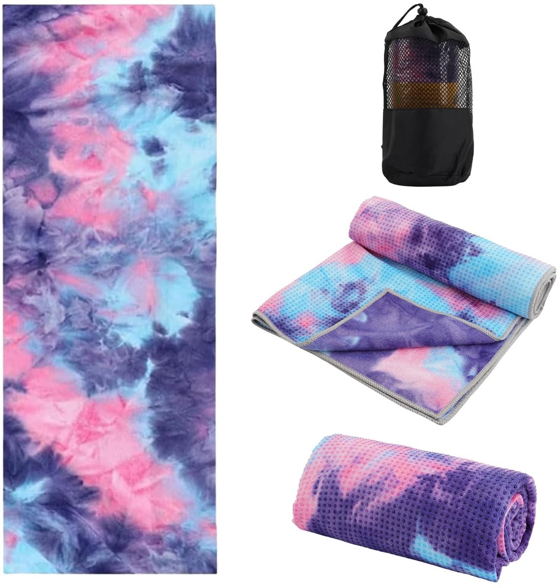 Dailygoods - Microfiber Yoga Towel met Mesh Draagtas voor Fitness en Hot Yoga