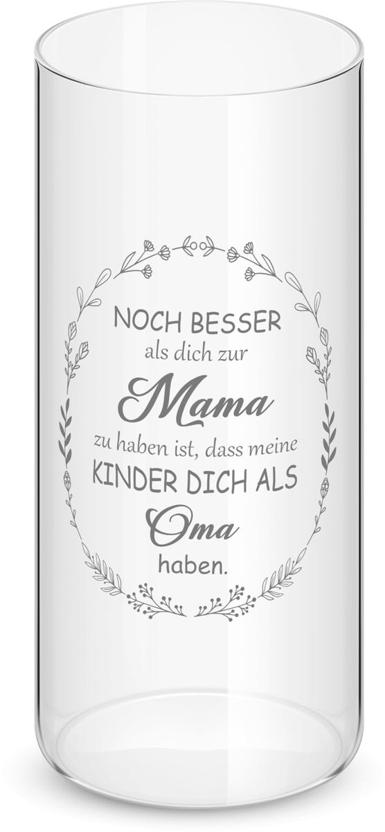 Dailygoods - Gravure Vaas voor Moeder, Perfect Cadeau voor Moederdag