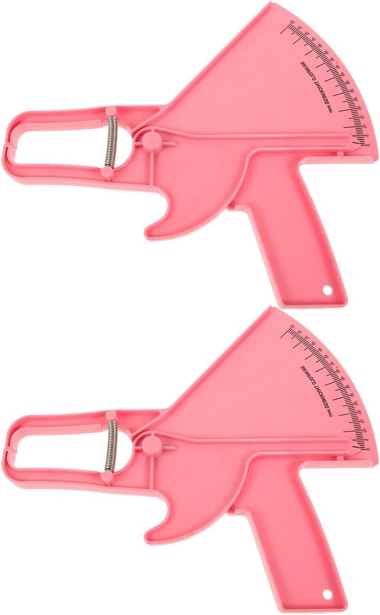 Lichaamsvetmeters - Huidplooimeter Spiermeter - Lichaamssamenstelling Meten - Nauwkeurige Vetdiktemeting - 2 stuks - Roze