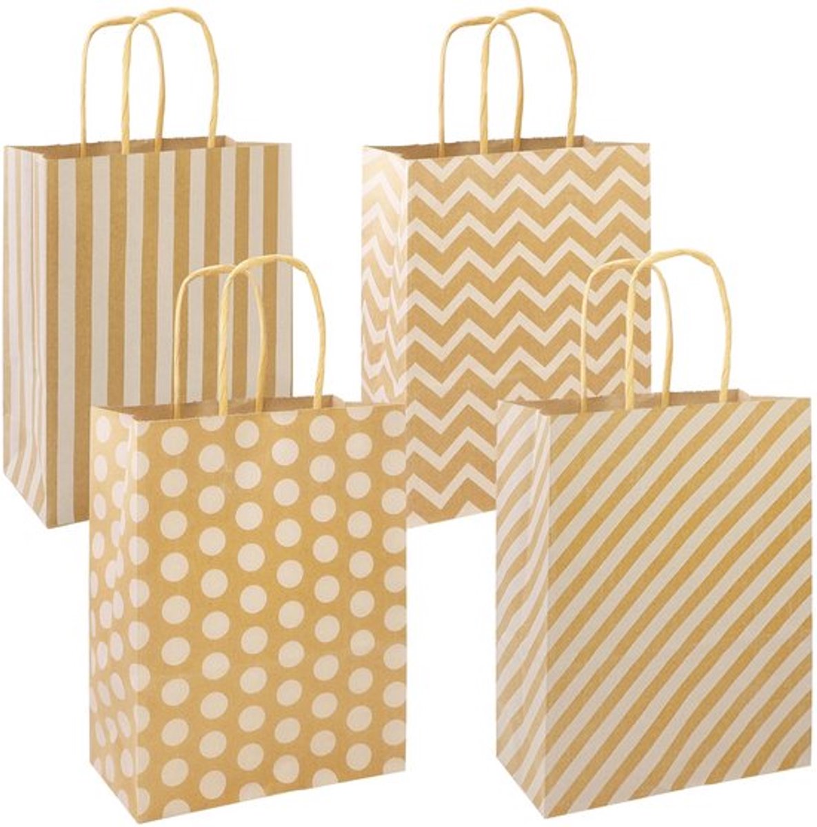 - Papieren Tassen - Kraft Papier - 10 Stuks - Bruin - Cadeau Tassen - Geschikt voor Feestjes en Verjaardagen