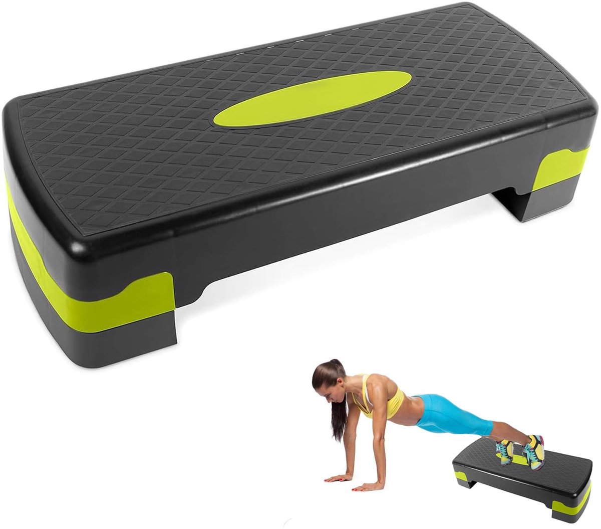 SnelShoppen - Aerobic Stepper Fitness Board - Verstelbaar Stepboard 10/15 cm - Ideaal voor Thuis, Gym, Kantoor - Krachttraining, Yoga, Cardio Workouts