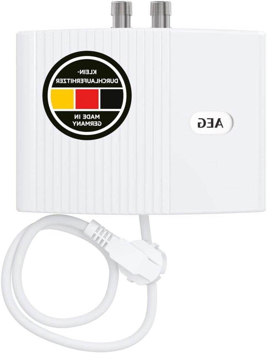 Kleine Doorstroomboiler - Mini Boiler Directe Boiler - Handen Wassen - Energiebesparend Water Verwarmen - 15 kg - Wit