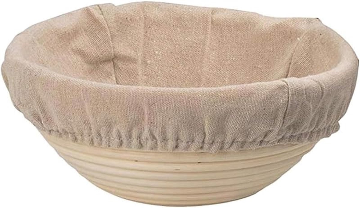 Rijsmand Brood - Gistmand Deegmand - Brood Bakken - Handgevlochten Rotan - 25 x 8 cm - Natuurlijk