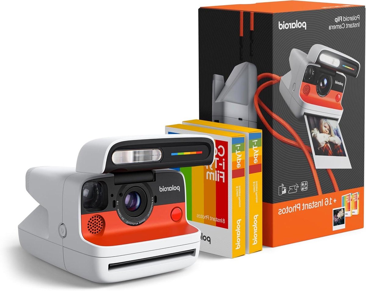 Instant Camera Pakket - Direct Klaar Camera Polaroid Camera - Foto's Maken - Sonar Autofocus - 16 Foto's - Wit
