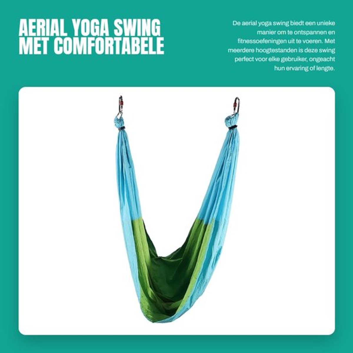 Yoga Swing Comfortabel - Aerial Yoga Hangmat - Schommelstoel - Instelbare Hoogte - Ondersteuning - Huidvriendelijk Materiaal