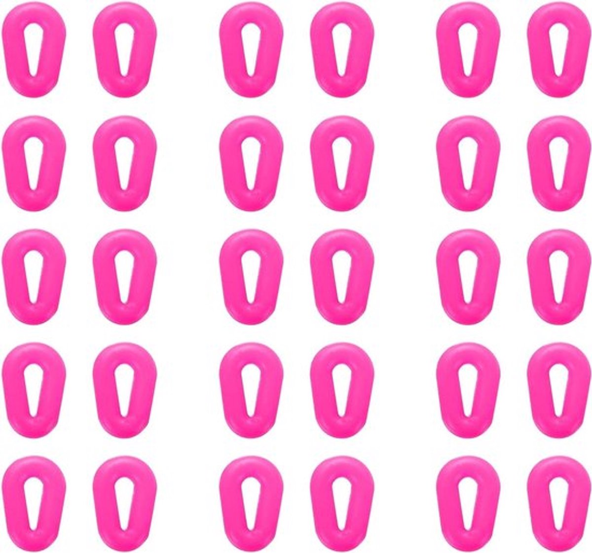Silicone brillenoorgrepen voor brilbeugels - Set van 15 - Holtype - Antislip - Zacht - Rozerood - Brillen, Zonnebrillen, Sportbrillen