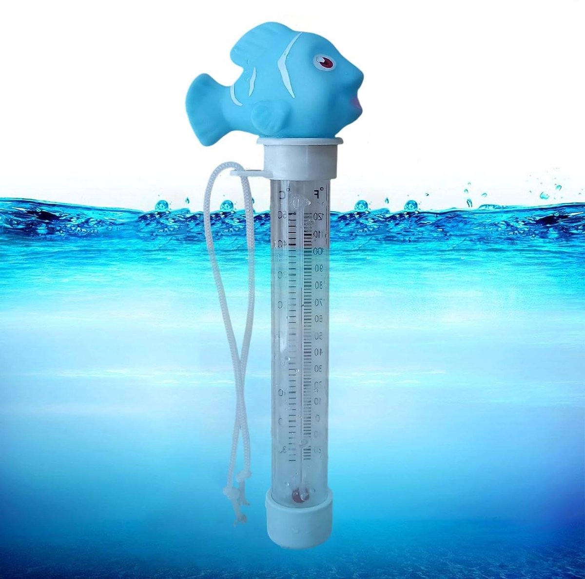 Zwembadtemperatuurmeter - Badmeter Dieren - Water Temperatuur Meten - Zonlichtleesbaar Display - 18.6 Centimeter - Meerdere Kleuren