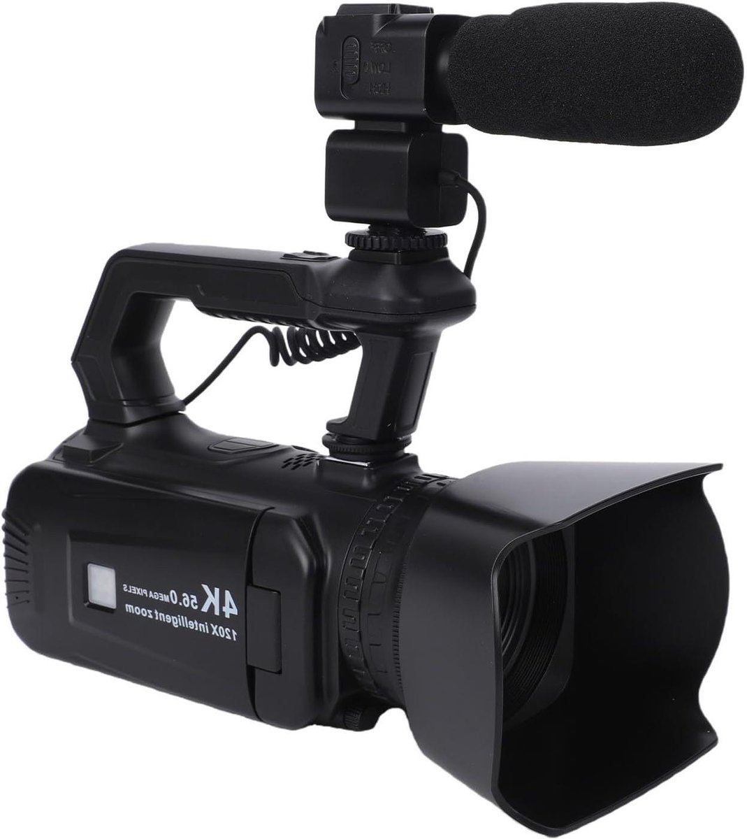 4K Camcorder - Vlogcamera - Video opnemen - 6x Optische Zoom - 56 MP - Zwart