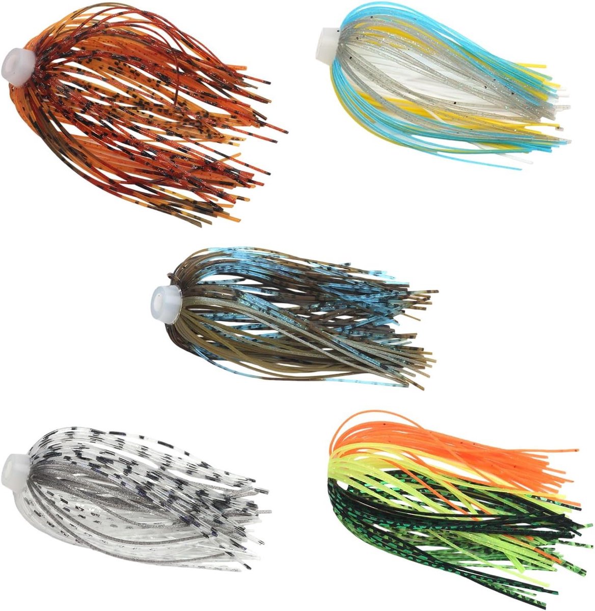 Spinnerbait Jigs Rokken - Vervanging Aas - Vissen Vernieuwen - 88 Kleurrijke Strengen - 6.4 cm - Set 4