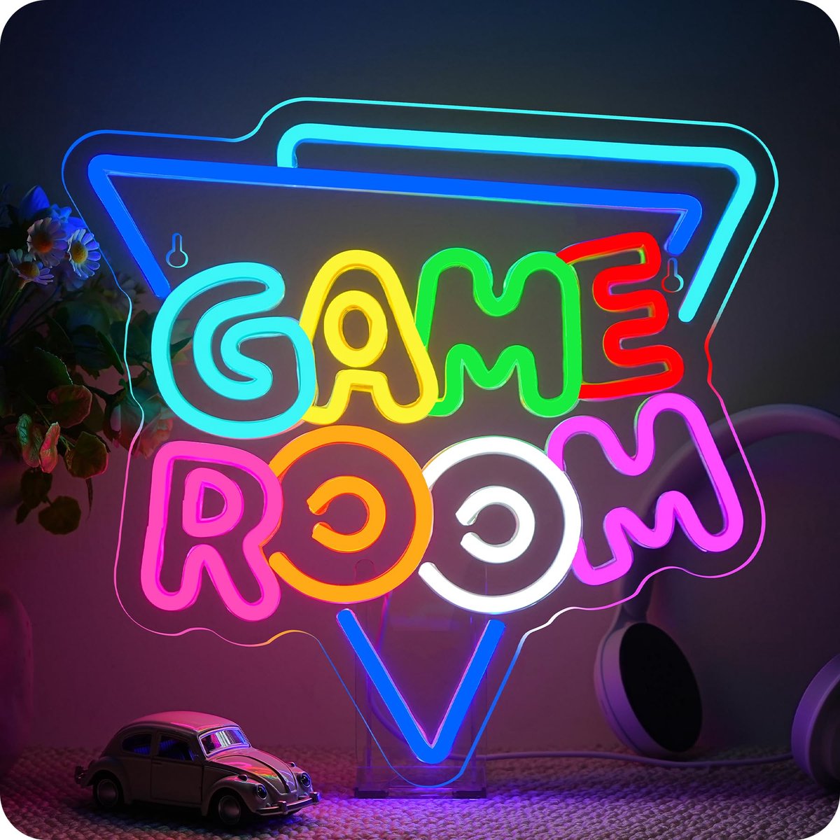 SnelShoppen - Horseneon Game Room Neon Bord LED Spel Neon Sign Wanddecoratie Kleurrijk Gaming Neon Licht voor Speelkamer Kinderkamer Decoratie