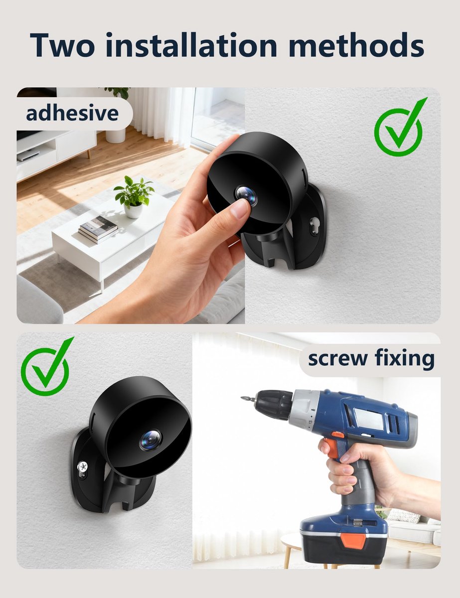 SnelShoppen - Beveiligingscamera Binnen 1080P FHD - WiFi Bewakingscamera met AI Bewegingsdetectie, Nachtzicht, 2-weg Audio, App-bediening, Compatibel