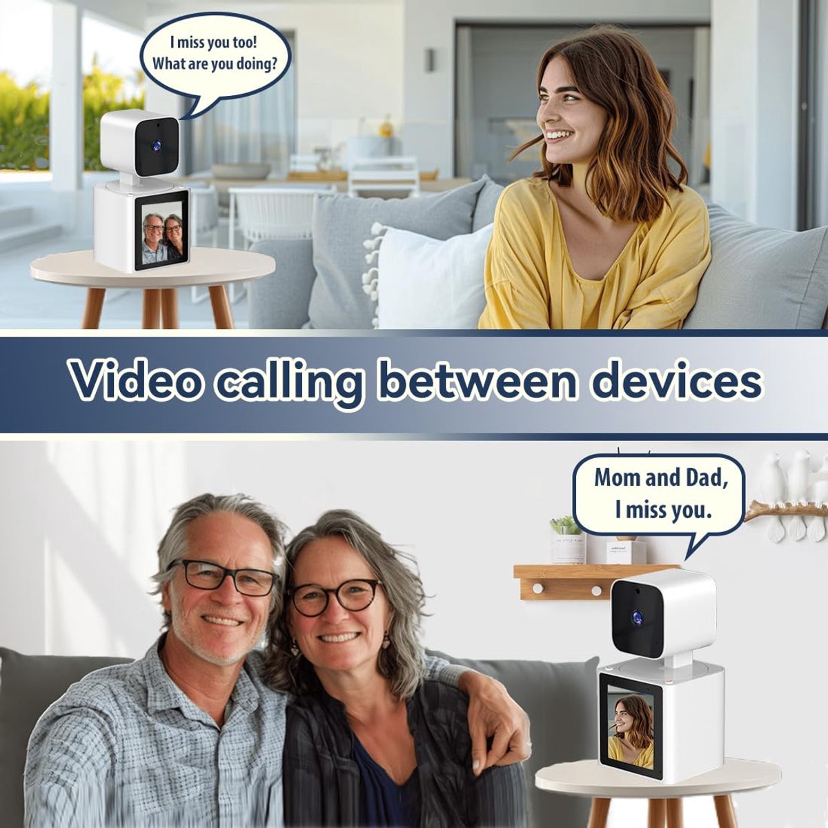 SnelShoppen - Beveiligingscamera Binnen 1080P, Pet Camera met Twee Weg Video, Wifi Pan/Tilt Camera voor Ouderen, Baby, Nanny en Huisdieren, Nachtzicht