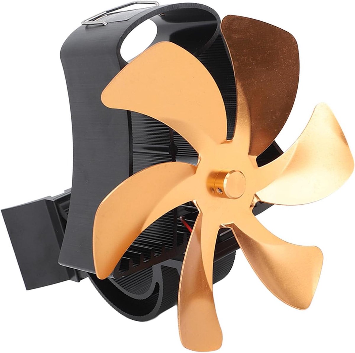 Kachelventilator - Haardventilator Warmte - Warmte Verdelen - Zelfaangedreven - 21x20x19 cm - Goud