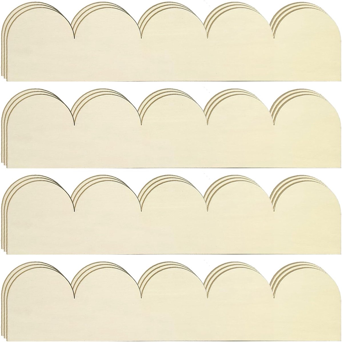 12 Stuks Onafgewerkt Houten Golflijst - Decoratieve Houten Lijst - DIY Moulding Trim - Gemakkelijk Te Schilderen - Natuurlijk Hout - Lichtgewicht En Duurzaam - Perfect Voor Muurdecoratie