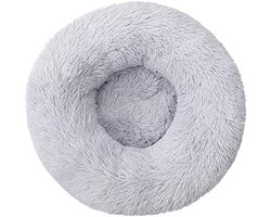 Huisdierbed Rond - Donutmand Hond Kat - Comfortabel Rusten - Verhoogde Rand Veiligheid - 80 cm - QHS