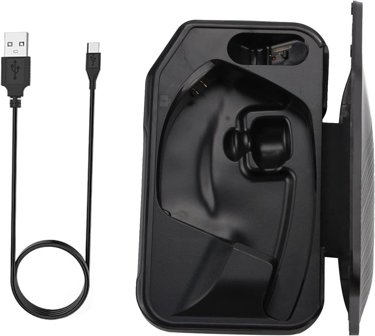 Oplaadcase Oortjes - Oplader Hoesje - Oordopjes Opladen - Compact Ontwerp - 400MAH - Zwart